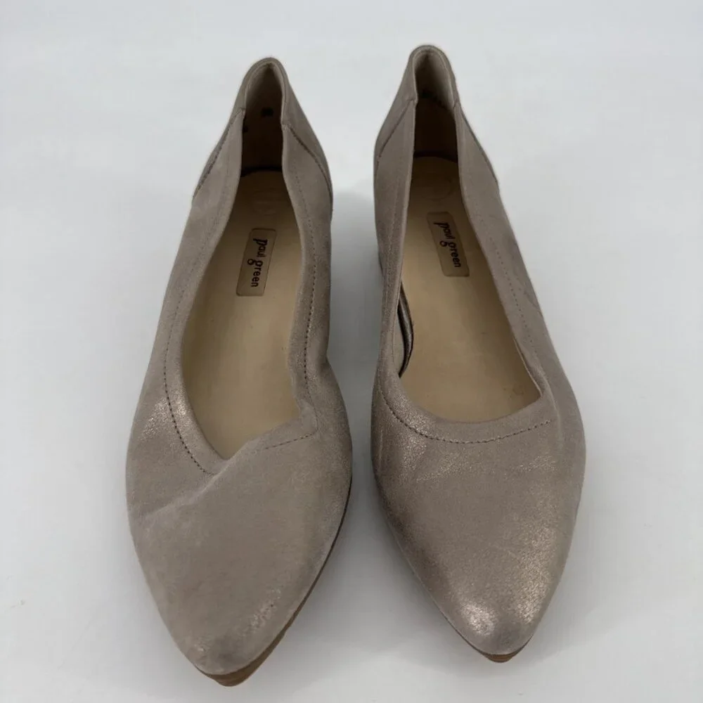 Paul Green Yvette Pump Neutral Pointy Toe Heels Womens US 6 EU 3.5 Cashmere Flaw